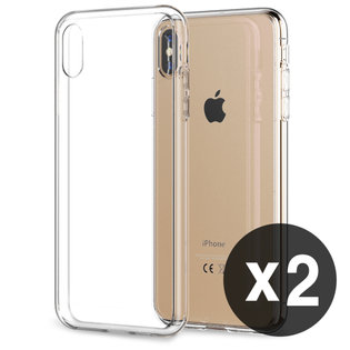 1+1 에어클로 아이폰XS MAX 핸드폰 투명 케이스 (2개)