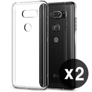 1+1 에어클로 LG V30 핸드폰 투명 케이스 (2개)