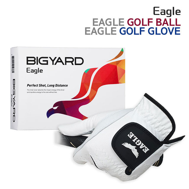 [무료배송/당일발송] 이글 프리미엄 반양피 골프장갑(5장1세트)/빅야드 이글 (BIGYARD EAGLE) 골프공 3피스 12알