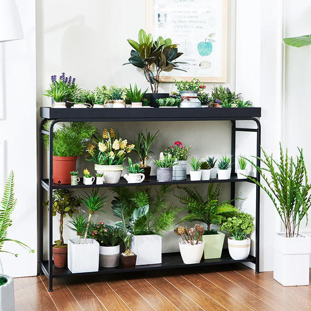플러스 3단 화분정리대 진열대 콘솔 테이블 수납선반