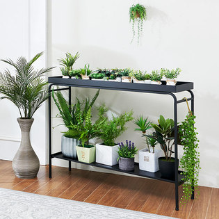 플러스 2단 화분정리대 진열대 콘솔 테이블 수납선반