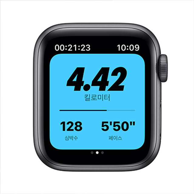 애플워치 SE Nike GPS 40mm 스페이스그레이 알루미늄 케이스 안드라사이트블랙나이키스포츠밴드