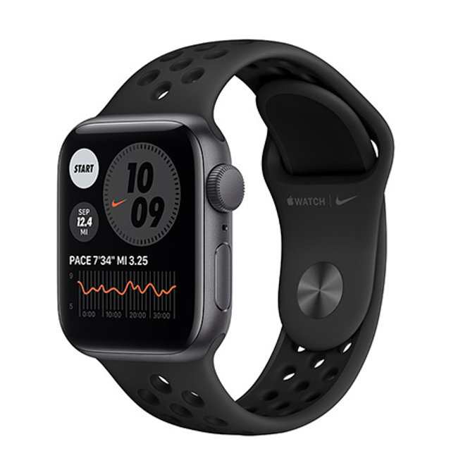 애플워치 SE Nike GPS 40mm 스페이스그레이 알루미늄 케이스 안드라사이트블랙나이키스포츠밴드
