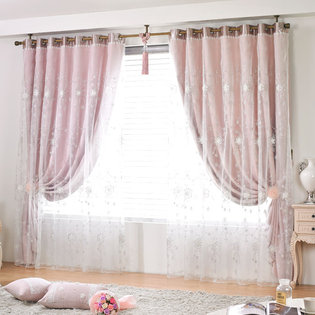 미에라 아일렛 암막커튼(450x230)(봉+설치부속) 핑크