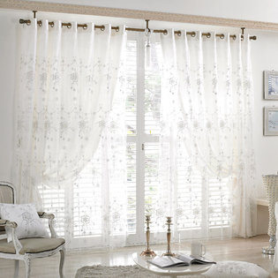 미에라 아일렛 암막커튼(620x230)(봉+설치부속) 백아이보리