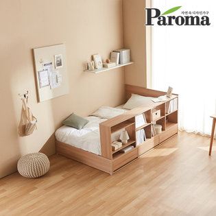 큐브 책장형 수납침대 슈퍼싱글 40T라텍폼스 매트리스포함