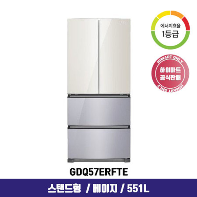 스탠드형 김치냉장고 GDQ57ERFTE (551L, 베이지, 1등급)