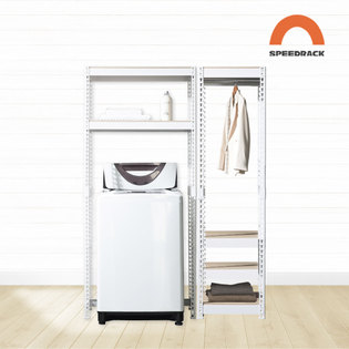 스피드랙 세탁실세트 800X400X1950X2단+400X4단행거