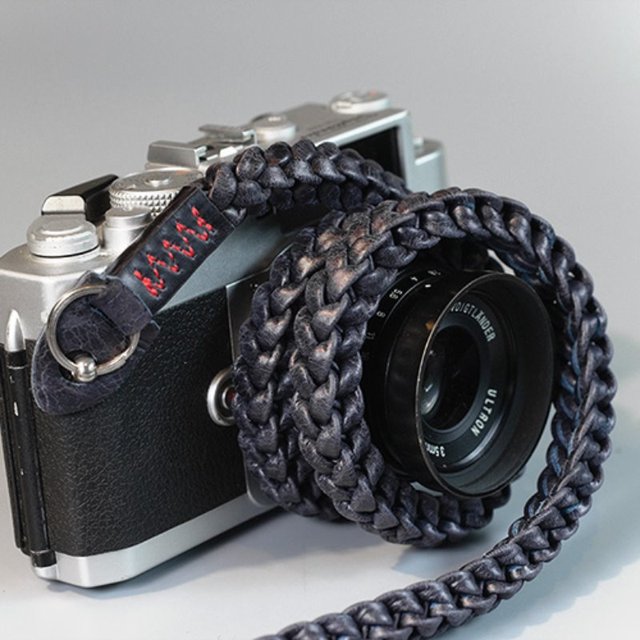 [Barton1972] 바톤 스트랩 브레이드 레더 딥 오션 Leather Neck Strap Braided Deep Ocean