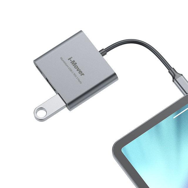[아이무버] USB-C타입 3in1 멀티허브 [그레이]