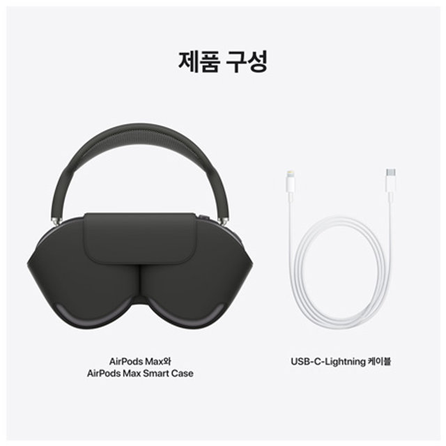 에어팟 맥스 노이즈캔슬링 무선 헤드폰 - 스페이스 그레이 [MGYH3KH/A]
