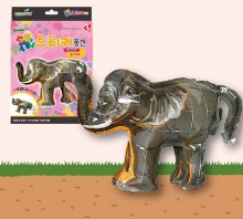 컬러룬 동물원 3D퍼즐 스티커 풍선_코끼리