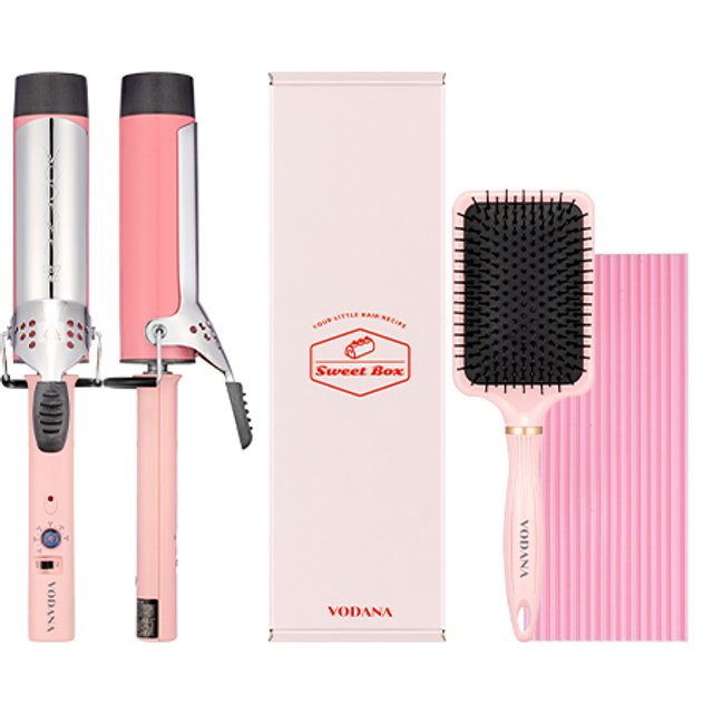 스위트박스 봉 고데기 세트 VSBC21L (40mm, 프리볼트, 핑크)