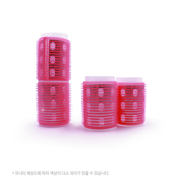 열전도 미니 헤어롤 36mm 핑크 세트 4pcs 앞머리 뽕 구르프