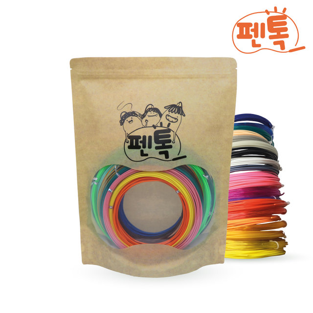 뉴펜톡 3D펜 재료[고온용]PLA 5m*20색 필라멘트팩