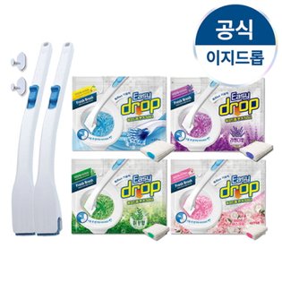 변기크리너 블루핸들2개+레몬향 리필4팩(48개입)