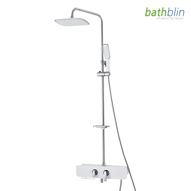 화이트 선반형 레인샤워 BKR002W