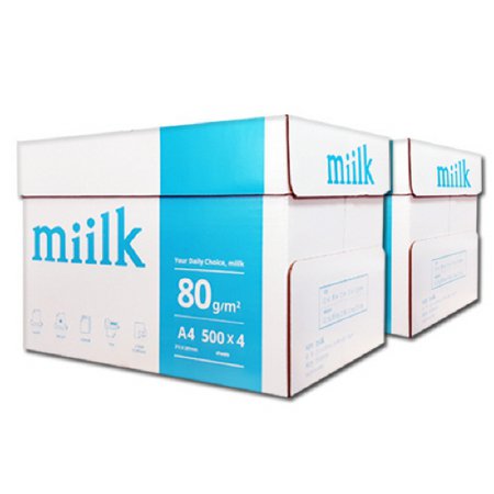  밀크 A4용지 80g 2박스(4000매) Miilk
