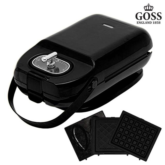타이머 블랙 3in1 와플메이커 샌드위치 붕어빵 GSW-SM307BK