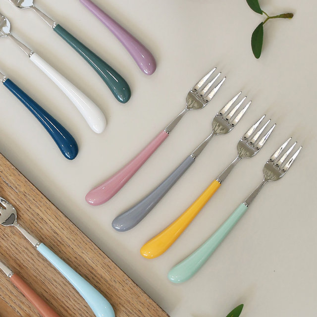 스완 실버 커트러리 케익포크 - 라이트그린
