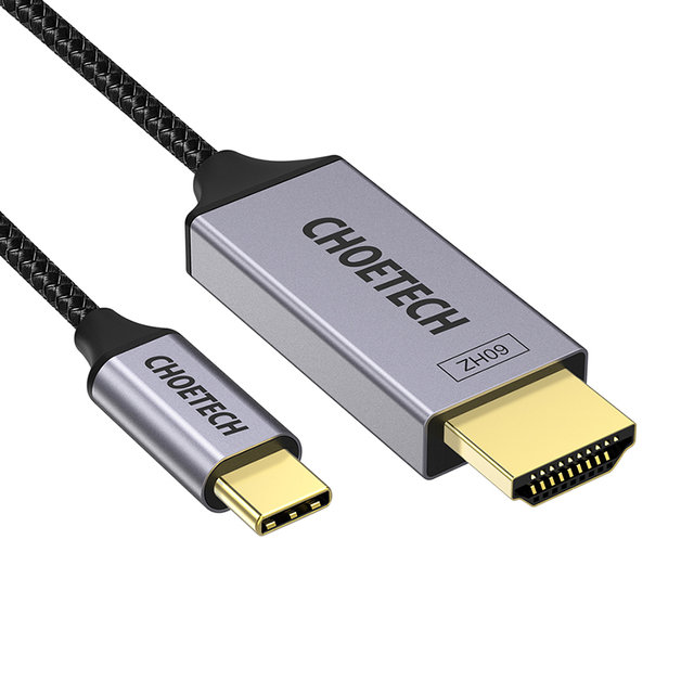 초텍 C타입 to HDMI 패브릭 케이블(1.8m) XCH-1804BK