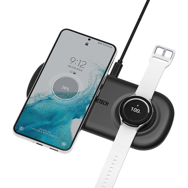 H 초텍 2in1 갤럭시 고속 무선 충전 패드 T570-S