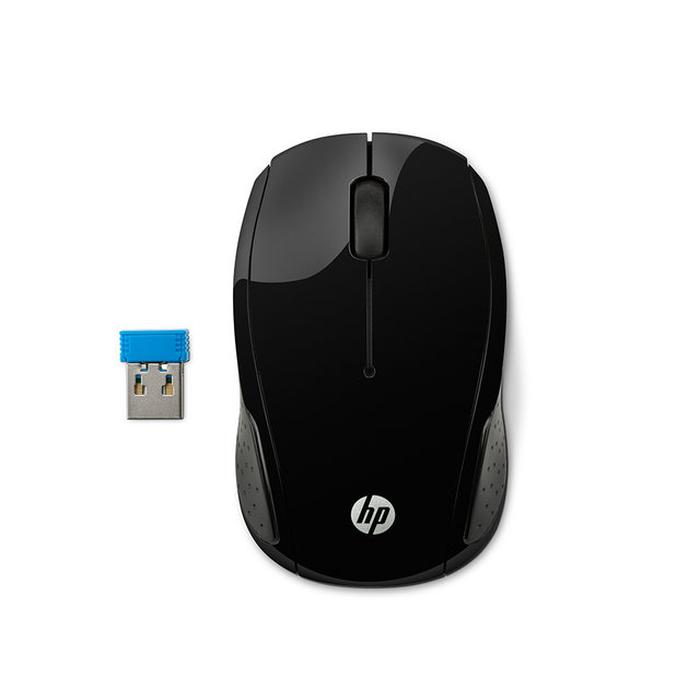 HP 200 블랙 무선마우스 2.4GHz 무선 연결 (X6W31AA)