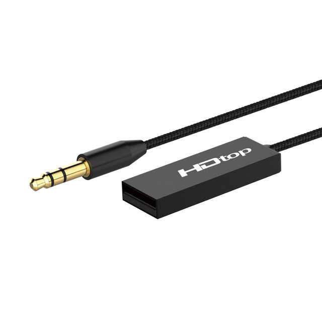 HDTOP USB TO AUX 오디오 전용 무선 블루투스 리시버 HT-A500