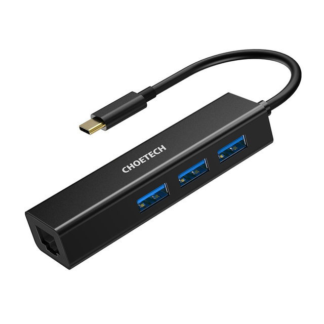 H 초텍 C타입 to RJ45 + USB3.0 어댑터 HUB-U02BK