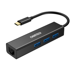 H 초텍 C타입 to RJ45 + USB3.0 어댑터 HUB-U02BK