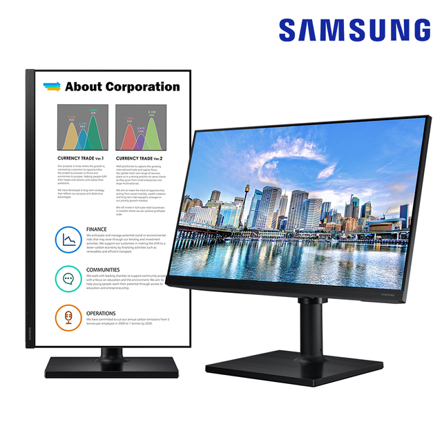 삼성전자 F24T450 60.4Cm IPS  평면 FHD 75Hz 사무용 모니터