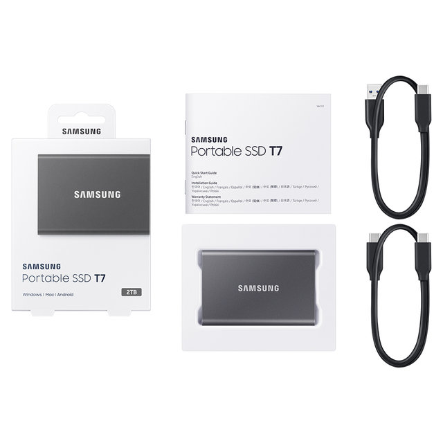 포터블 외장SSD T7 2TB 타이탄그레이 MU-PC2T0T/WW (정품)
