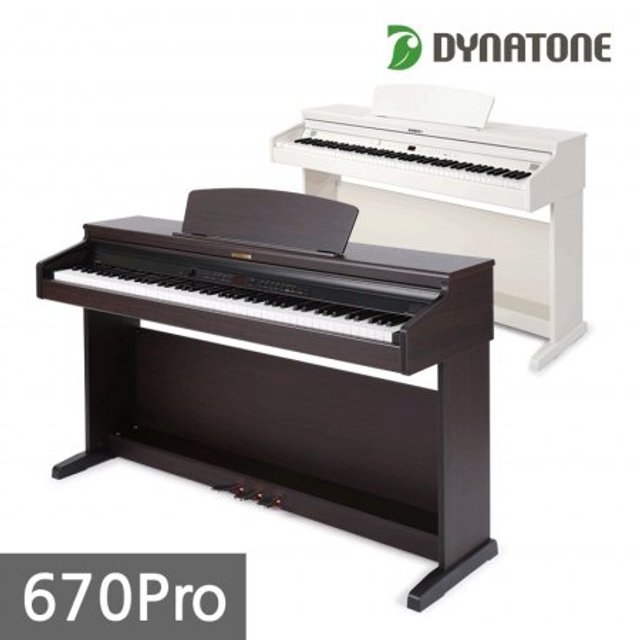 [리뷰이벤트]dynatone 전자 디지털피아노 670PRO[화이트/로즈우드]