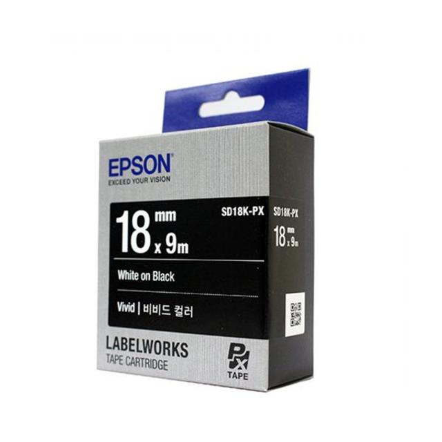 엡손 테이프카트리지 SD18K(18mmBlackWhite)