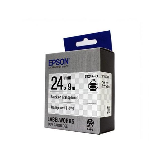 엡손 테이프카트리지 ST24K(24mm Clear Black)