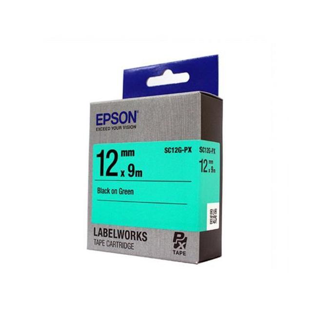 엡손 테이프카트리지 SC12G(12mm Green Black)