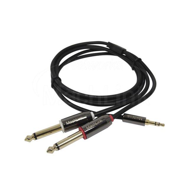 3극 스테레오 TO 5.5(6.3)모노 Y 오디오 케이블 10M ML-SY6100