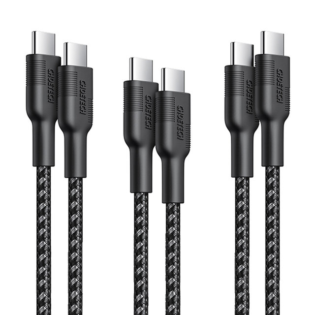 [CHOETECH] 초텍 PD 60+100W C to C타입 케이블 3종 세트(1.2m/2m/2m) MIX00108