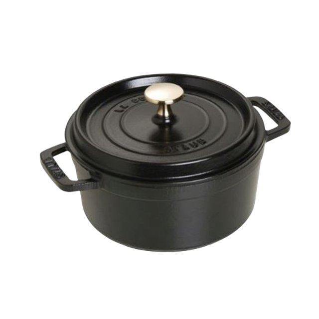 [해외직구] [Staub] 스타우브 원형 꼬꼬떼 냄비 18cm, 블랙