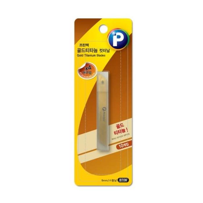 PRINTEC 오피스넥스 프린텍 티타늄소형커터날 BT09 소형 80x9mm 10본입