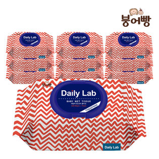 물티슈 데일리랩 해피니스 캡형 100매 10팩(평량35g)