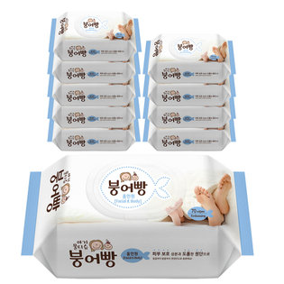 아기물티슈 올인원 캡형 70매 10팩(평량70g)