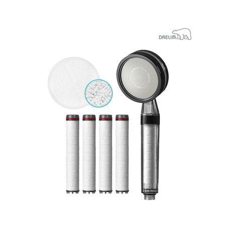 대림바스 디클린 멀티필터 샤워기+리필필터(4개입)+세라믹볼SET