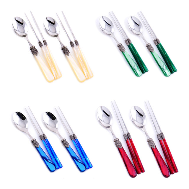 나폴레옹 수저2세트(블루)