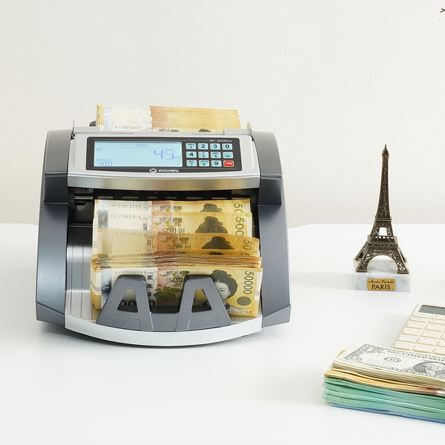 지폐계수기 BC1200Plus 위폐감지기능 LCD디스플레이 지폐이외계수