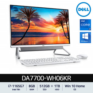 DELL 인스피론 7700 올인원PC DA7700-WH06KR[i7-1165G7/8GB/512GB+1TB/68.5cm]