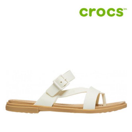  크록스 샌들 /29- 206108-1CQ / Womens Crocs Tulum Toe Post Sandal Oyster Tan 