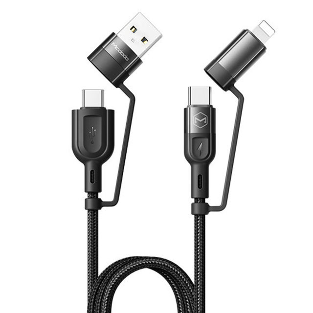 맥도도 4 in 1 멀티 PD 고속충전 케이블 블랙