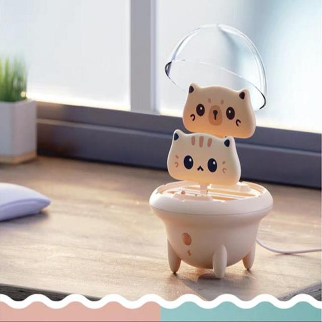 [해외직구] 귀여운 LED 캡슐 우주선 고양이 보조배터리