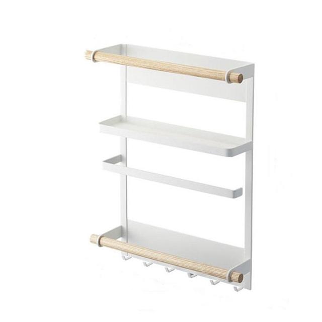 [해외직구] 못없이 붙이는 무타공 자석 철제 선반 현관문 다용도실